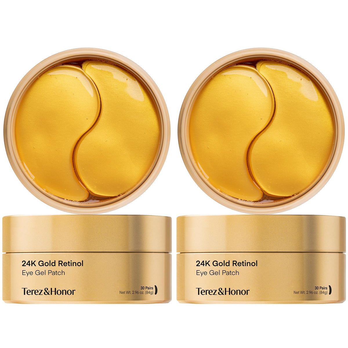TEREZ & HONOR 24K Gold Retinol Eye Patches front view