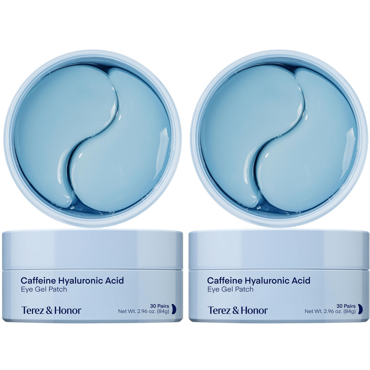 TEREZ & HONOR Caffeine Hyaluronic Acid Under Eye Patches packaging front view