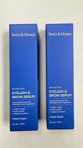 TEREZ & HONOR serum with a floral background