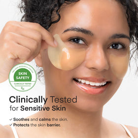 TEREZ & HONOR Vitamin C Eye Patches application on model