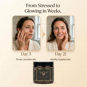 Terra Lotus balm on a wooden table with natural elements