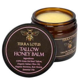 Terra Lotus Organic Beef Tallow Balm 2 Oz Lavender front view