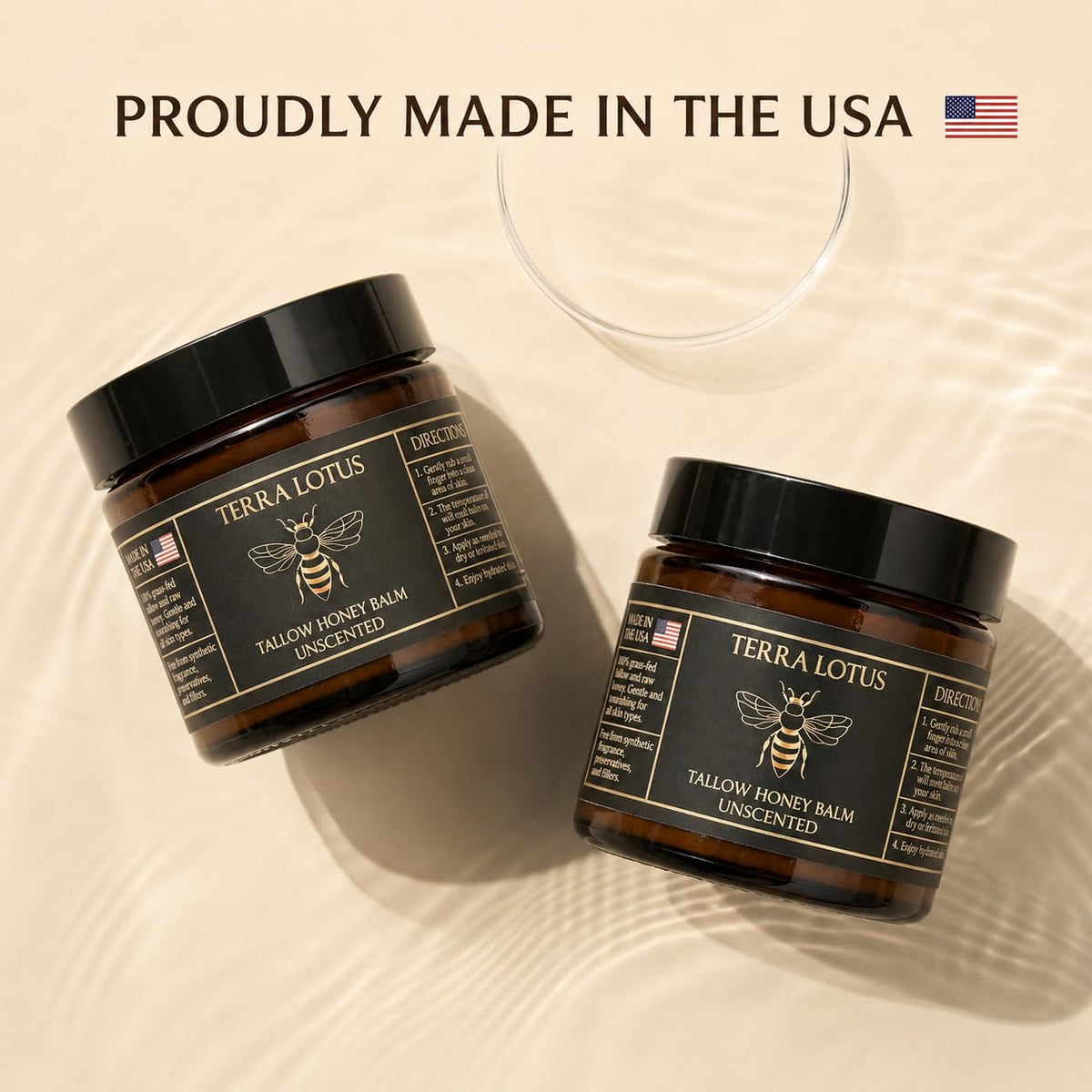 Terra Lotus Organic Beef Tallow Balm 2 Oz Lavender packaging