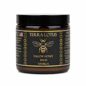 Terra Lotus Organic Grass-Fed Beef Tallow Balm 4 Oz jar front view