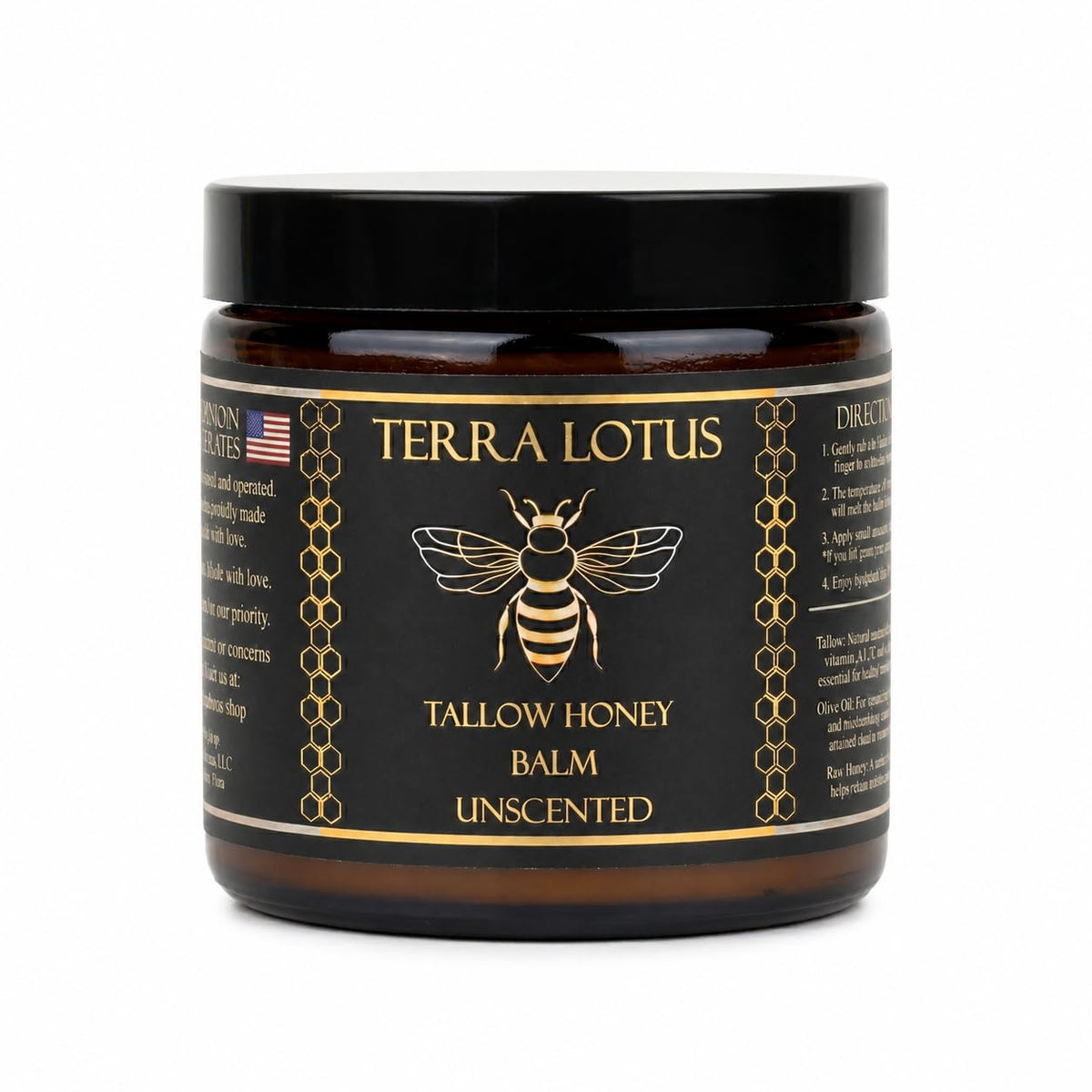 Terra Lotus Organic Grass-Fed Beef Tallow Balm front view