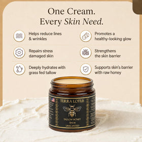 Terra Lotus Organic Tallow Balm 4 Oz packaging side view