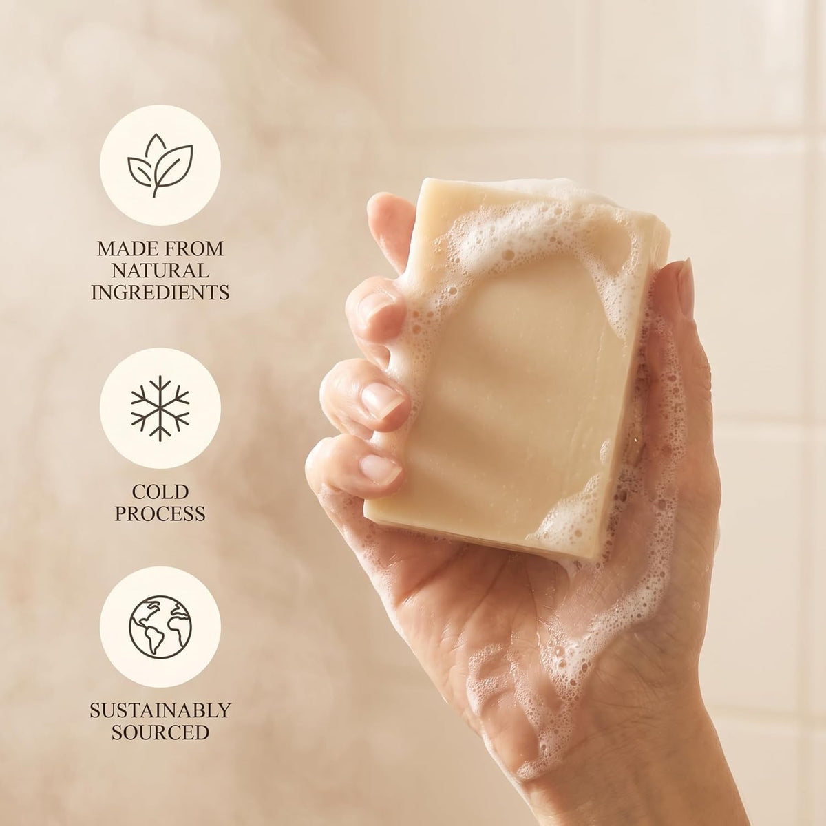 Terra Lotus Organic Tallow Soap 3 Pack Lavender display