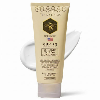 Terra Lotus Organic Tallow Sunscreen SPF 50 front view