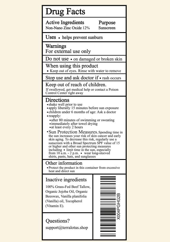 Terra Lotus sunscreen in outdoor setting