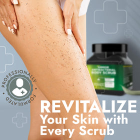 Terramed Antibacterial Body Scrub application on skin