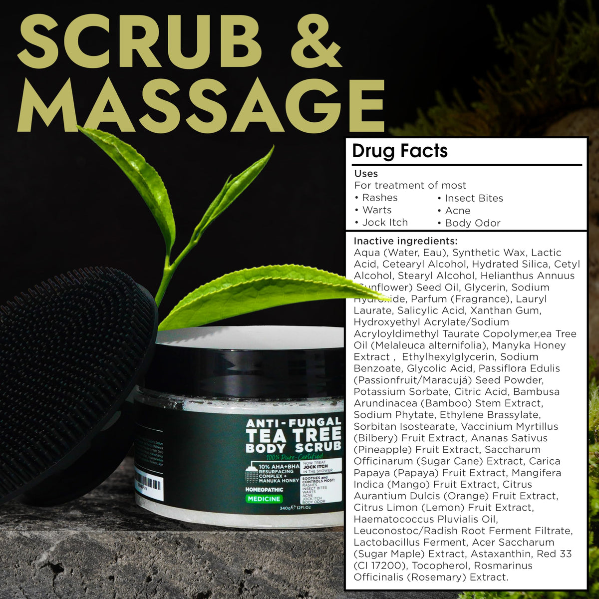 Terramed Antifungal Body Scrub texture close-up