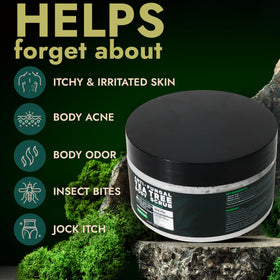 Terramed Antifungal Body Scrub with tea tree oil side view