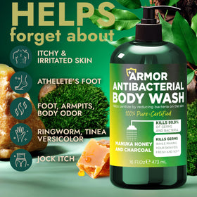 Terramed body wash with silicone scrubber included