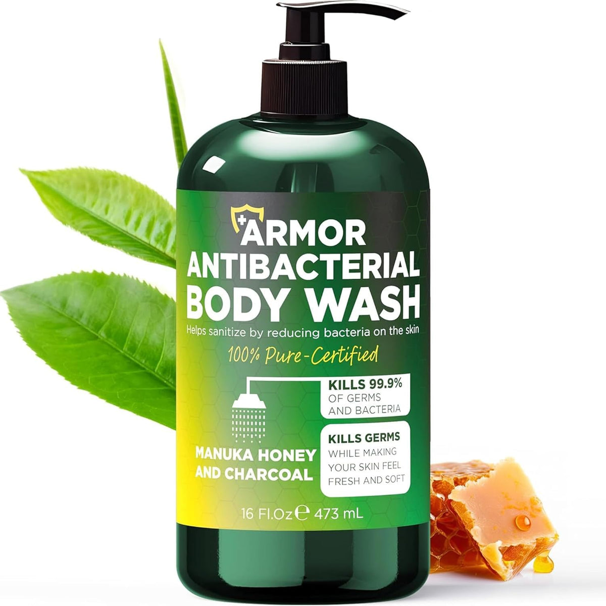 Terramed Just Think Comfort Antibacterial Body Wash 16 oz front view