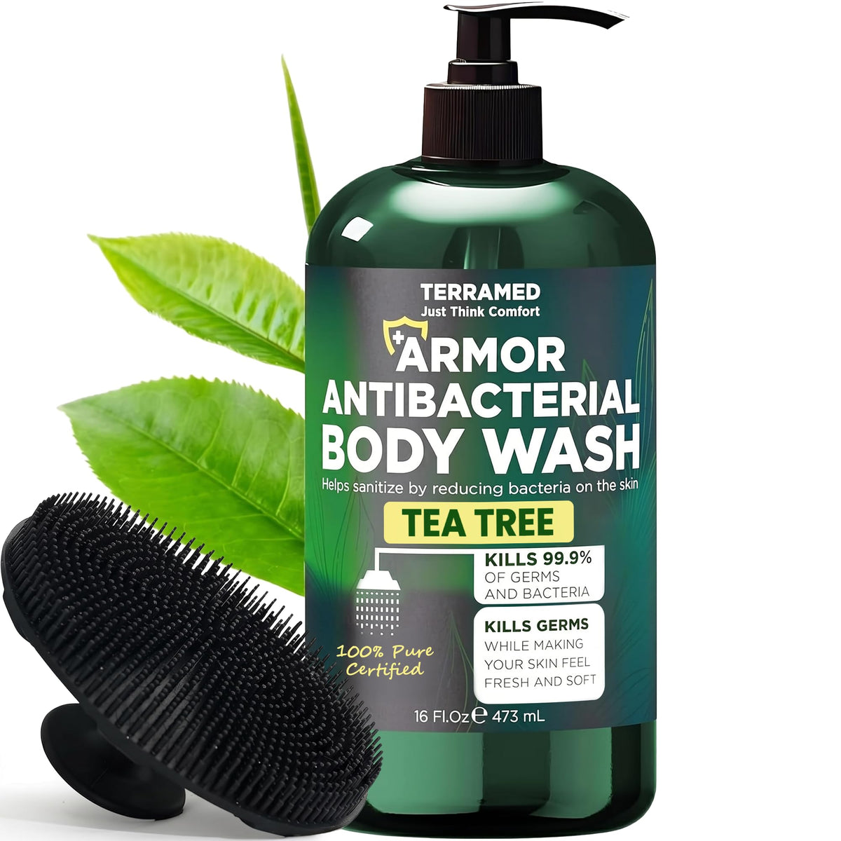 Terramed Just Think Comfort antibacterial body wash front view