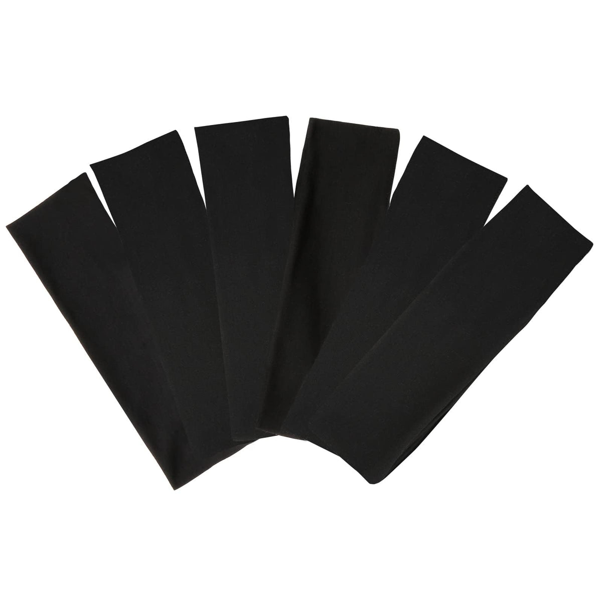 TERSE black headband front view showing soft stretchy fabric