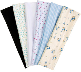 TERSE Boho headbands set with floral and solid designs