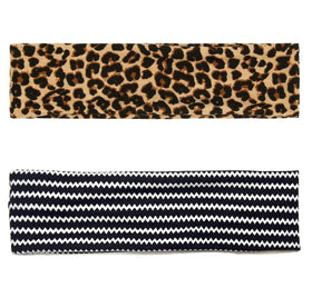 TERSE Cheetah Headband side view showing soft fabric