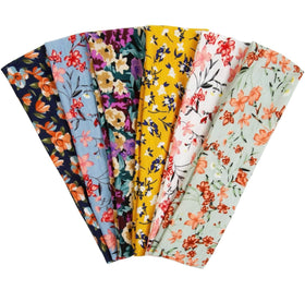 TERSE floral print headband front view in assorted colours
