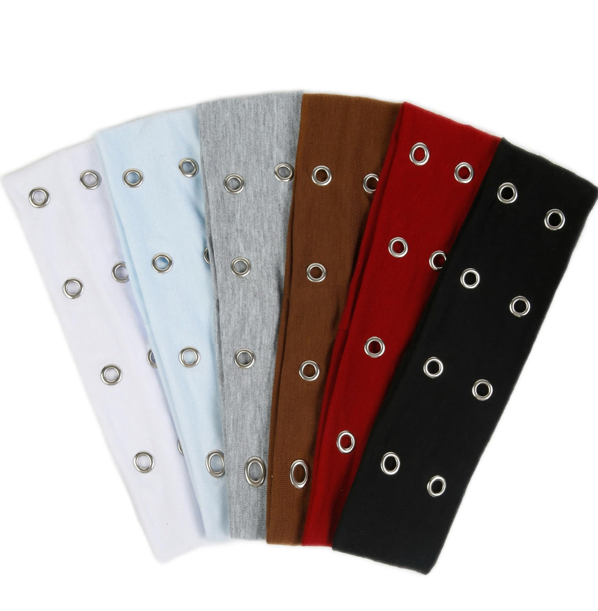 TERSE Grommet Headbands 6PCS assorted designs front view