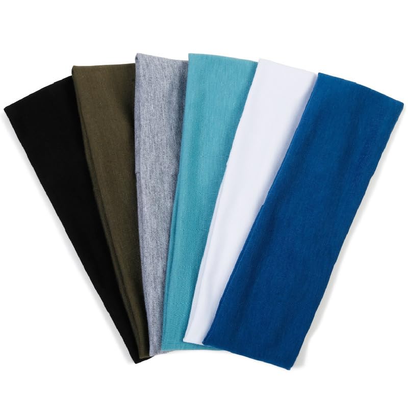 TERSE headband black front view with soft stretchy fabric