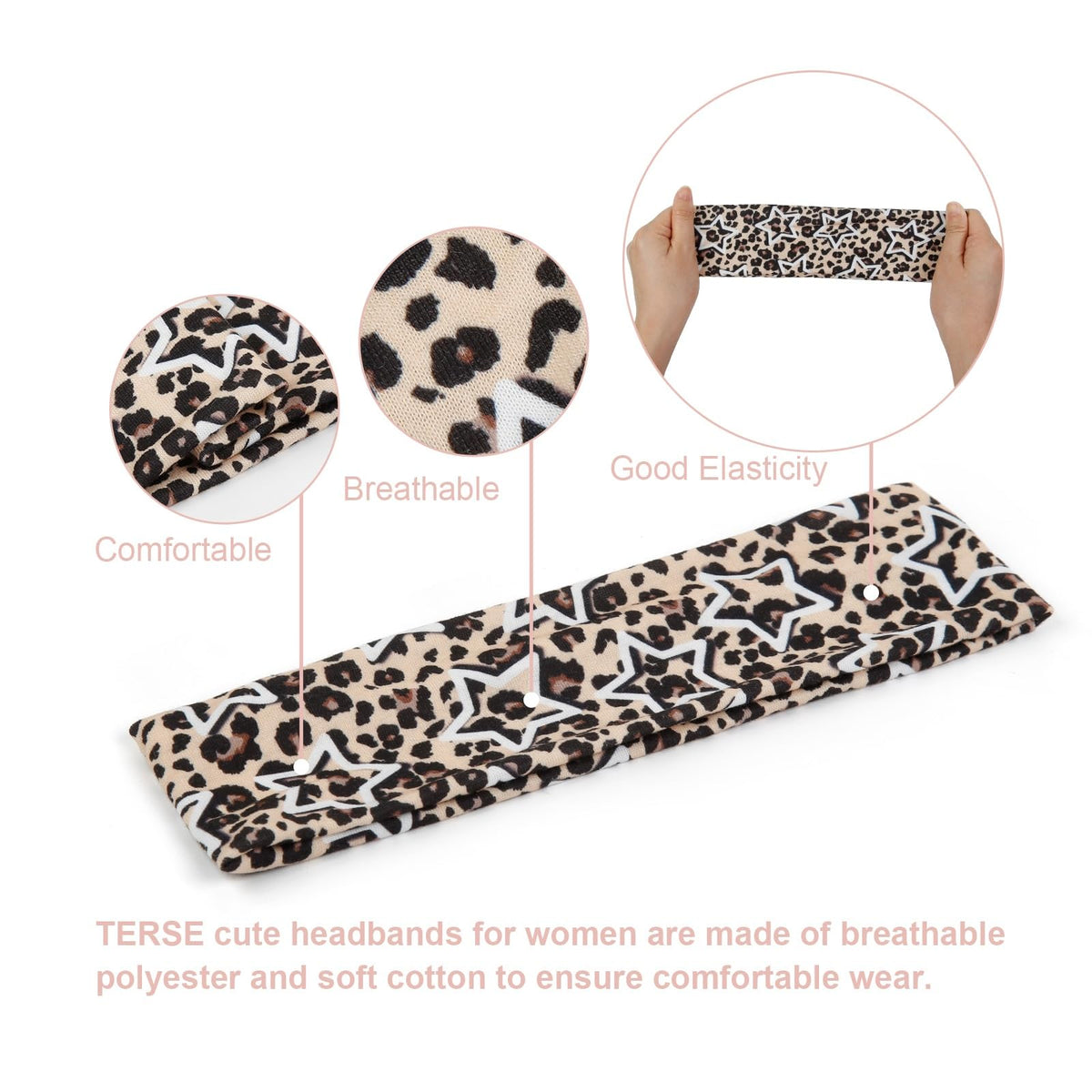 TERSE headband in classic black and white design