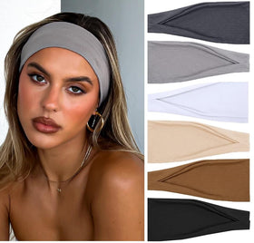 TERSE headbands set in neutral colours including black, white, beige, and brown