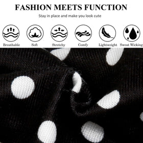 TERSE headbands showcasing unique polka dot designs