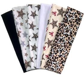 TERSE Leopard Headband set with cheetah print and bow designs