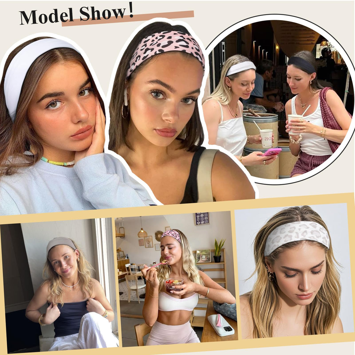 TERSE Leopard Headbands displayed with various patterns