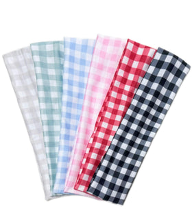TERSE plaid headband front view in multiple colours