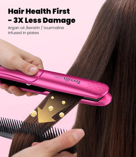 Terviiix Hair Straightener and Curler 2 in 1 Hot Pink packaging