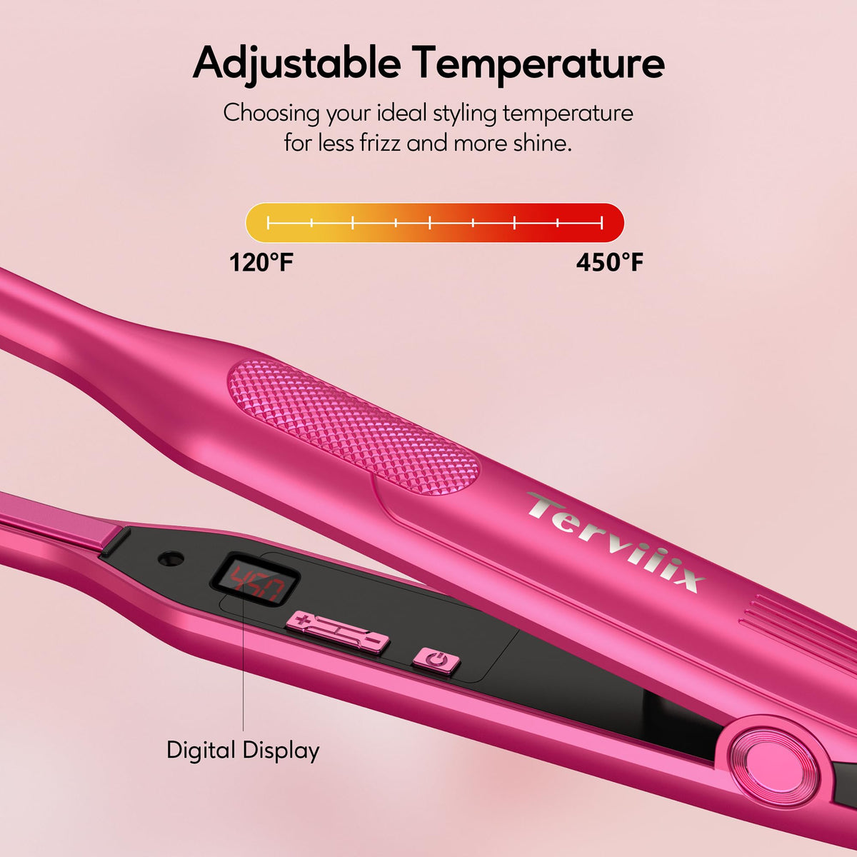 Terviiix Mini Flat Iron with ceramic tourmaline plates