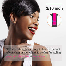 Terviiix Mini Hair Straightener demonstrating styling short hair