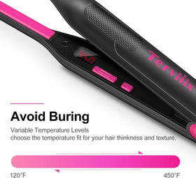 Terviiix Mini Hair Straightener side view showing ceramic plate