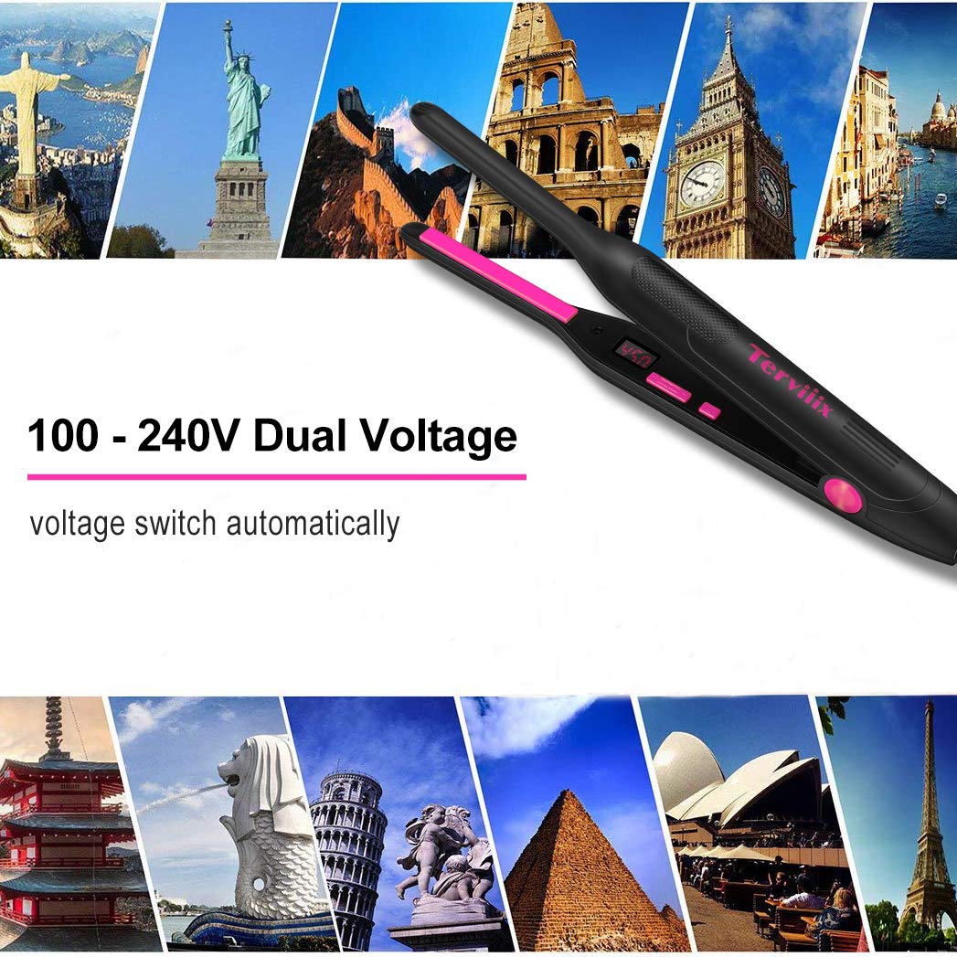 Terviiix Mini Hair Straightener with 360-degree swivel cord