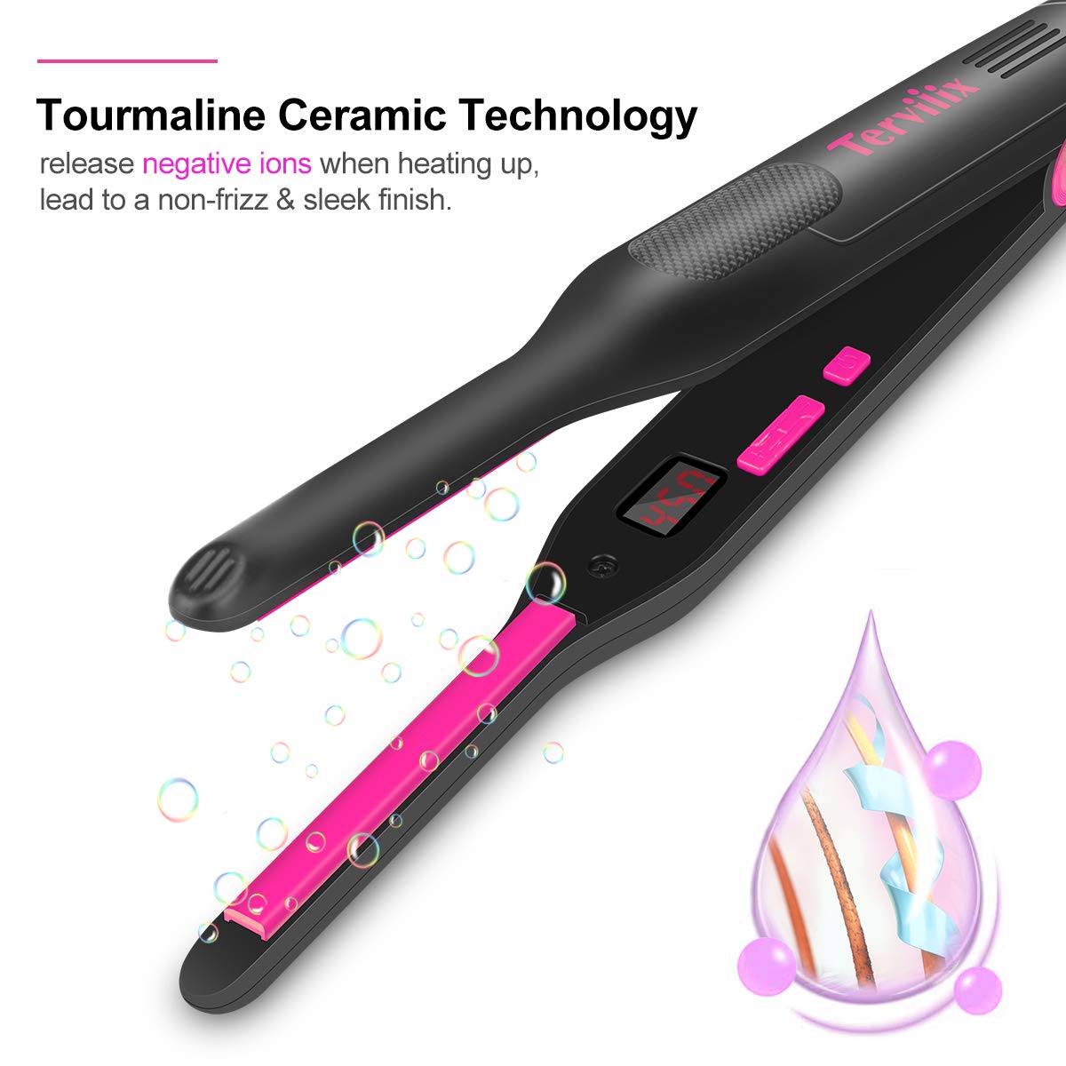 Terviiix Mini Hair Straightener with adjustable temperature settings