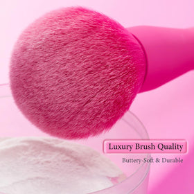 TEXAMO makeup brushes in use for foundation application