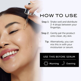 Texture of 111SKIN Black Diamond Vitamin C Serum on hand