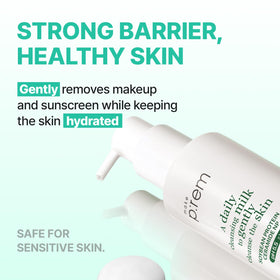 Texture of MAKEP:REM Safe Me Cleansing Milk on a hand