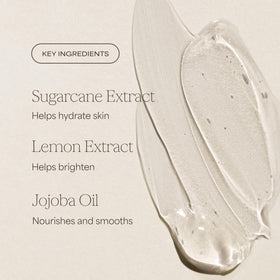 Texture of RAW SUGAR Lemon Citrus Energizer Body Wash on hand