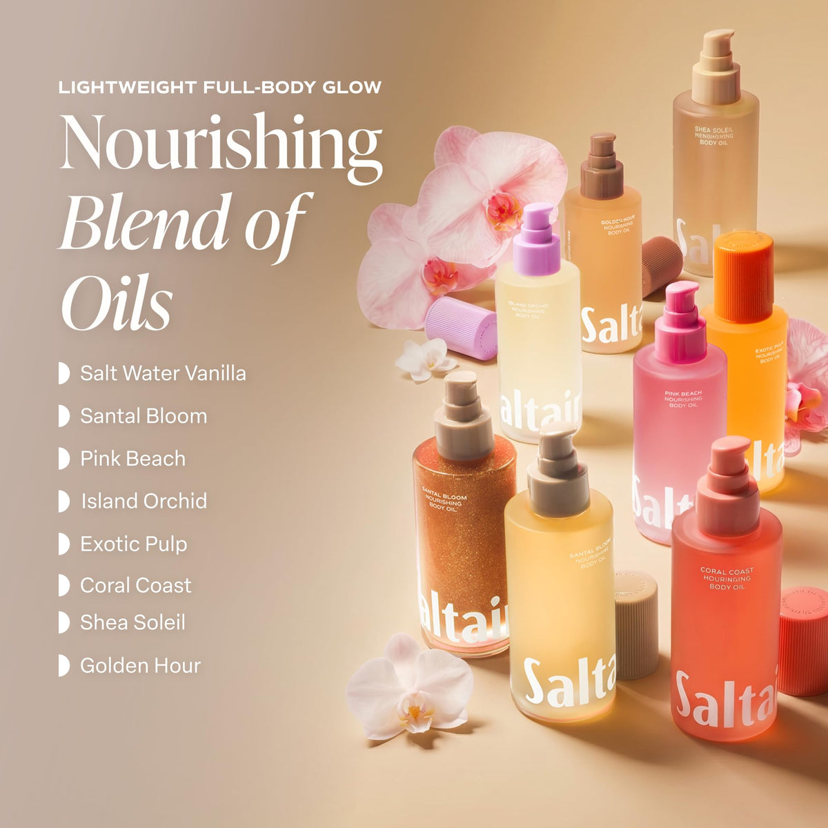 Texture of Saltair Body Oil on skin