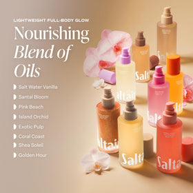 Texture of Saltair Body Oil on skin