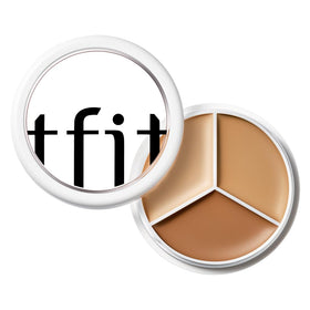 TFIT 3 Color Concealer Cream Palette front view with shades