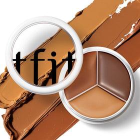 TFIT 3 Colour Concealer Palette 05 Deep showing three shades