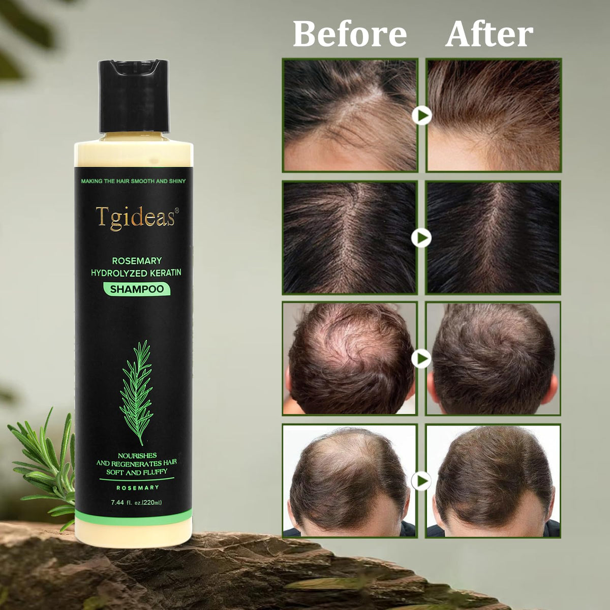 Tgideas Rosemary Biotin Shampoo ingredients close-up