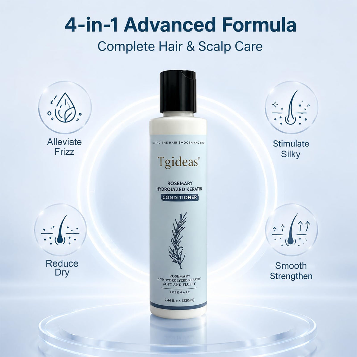 Tgideas Rosemary Keratin Conditioner in use during hair wash