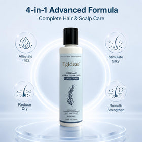 Tgideas Rosemary Keratin Conditioner in use during hair wash
