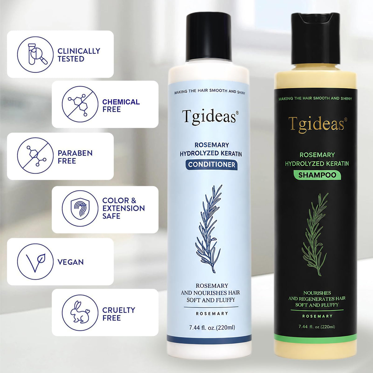 Tgideas Rosemary Keratin Conditioner texture on hand