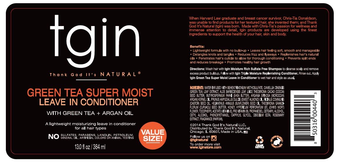 Thank God It's Natural Green Tea Leave In Conditioner in a lifestyle setting